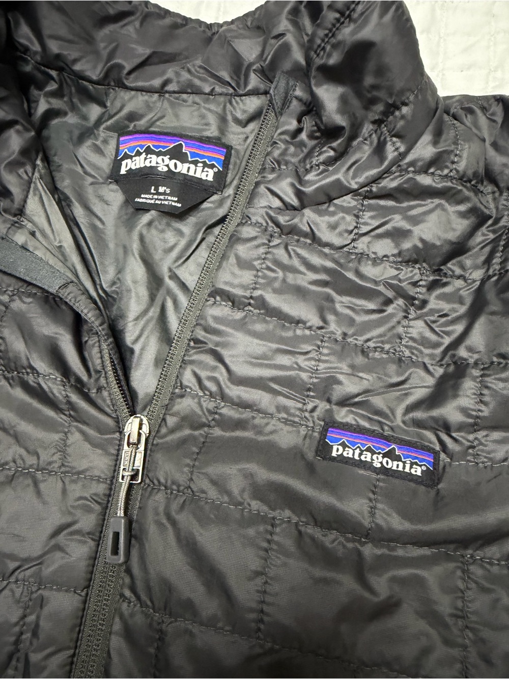 Patagonia Men’s Large Nano Puff Full Zip Jacket Gray - Picture 3 of 12